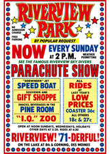Vintage Riverview Amusement Park Ad Magnet – Des Moines, Iowa picture
