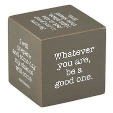 Quote Wooden Cube Inspirational Block Sign Cubes 3 in SQ Abe Lincoln Pack of 2 picture