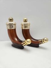 Vintage Avon 7 oz. Viking Horn Spicy After Shave Decanters Lot of Two Both Empty picture