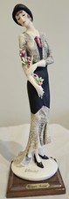 Giuseppe Armani Figurine Lady with Flowers Florence Italy 10.25
