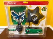 New 2005 Sunbeam Neon Art Butterfly Holographic Light Bulb With Star Base  picture