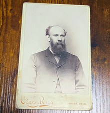 Antique 1890s Adams Bros Portrait Cabinet Card Photo Backstamp Ogden Utah picture