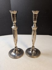 Godinger Set Of 2- Silver Plated Candle Sticks 11.5