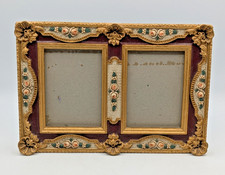 VTG STYLE Ornate Picture Frame Golden Seashell Rosebud Glam Victorian Photo picture