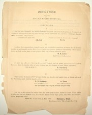 Antique 1887 Ottoman Palestine Jerusalem Jewish Hospital ROTHSCHILD Rabbi German picture