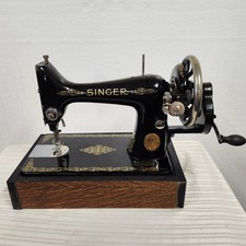 Stunning 1936 Singer Hand Crank Sewing Machine 99k Fully Tested Perfect Filigree picture