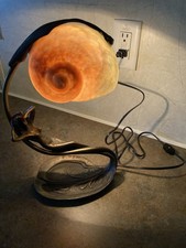 Vintage Art Nouveau Shell Lamp picture