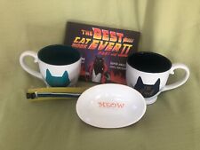 cat lover gift set - mugs, collar, book, and dish picture
