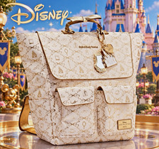 Bath & Body Loungefly Disney Princess Limited Ed White & Gold Allover Print Bag picture