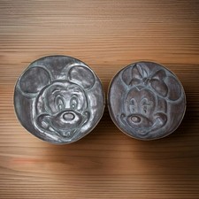 2008 DISNEY GARDEN STEPPING STONES SET OF 2 MICKEY & MINNIE Mouse Resin 12