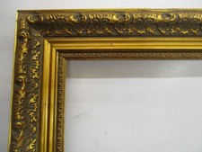 Vtg Large Gold Gilt Carved Wood Pic Frame Fits 26