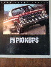 MINT 1984 CHEVROLET CHEVY FULL SIZE PICKUP DEALER SALES Brochure picture