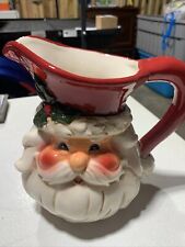vintage santa ceramic creamer pitcher picture