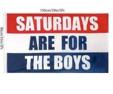SATURDAYS ARE FOR THE BOYS FLAG 3' x 5' - SATURDAY NIGHT FLAGS picture