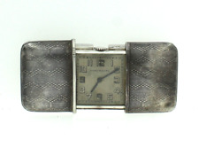 Antique Art Deco Movado Bert H Satz 935 Silver Travel Clock picture