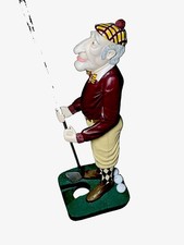 Vtg Bombay Company Golf Club Putter Stand James Butler Statue 33