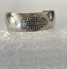 Vintage Harley Davidson 925 Sterling Silver Cuff Bracelet picture