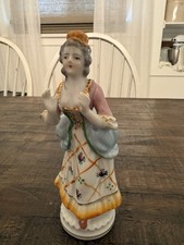Vintage Occupied Japan Lady Figurine Floral 6.5” picture