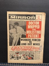1965 National Mirror Newspaper, Mick Mallet Sadistic Detective Comic Strip (10S) picture