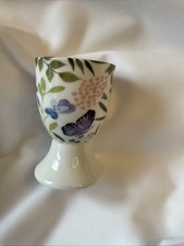 Shannon Bridge Pottery Ditsy Flowers/Butterflies Ireland Egg Cup NEW picture