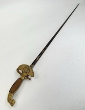 Antique French Napoleonic Era Officers Diplomats Rapier Spadroon Sword 3 Bevel picture
