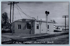 Ankeny Iowa IA Postcard CNW Depot Station c1960's Unposted RPPC Photo picture