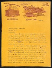 1907 State Capital Company Publishers Guthrie Territorial Letterhead picture