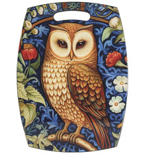 STPGOODS William Morris Owl Wood Cutting Board Serving Board 8.25