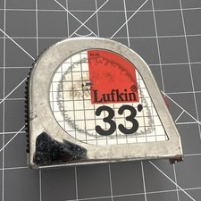 Vintage Lufkin XL33 Steel Tape Measure Made In USA 33’ Feet Works Great picture