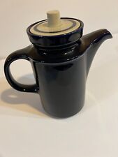 Vintage Teapot  Manchester Japan Oven Proof Stoneware Black Treasure Chest 7690 picture
