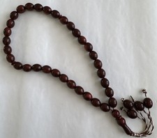 Resin Prayer Beads Misbaha , Tasbih, Subha, Rosary, 33 Beads Deep Crimson color picture