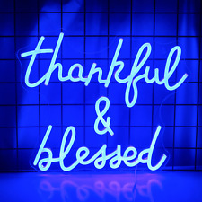 Thankful and Blessed Neon Sign Lights Signs Letters LED Neon Lights.... picture