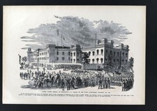 Leslie Civil War Print Seizure of the US Arsenal Charleston South Carolina 1860 picture