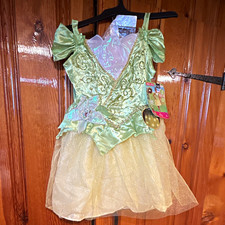 Disguise Disney Princess Tiana Toddler Girl Costume Dress S/P 4-6X Green Yellow picture