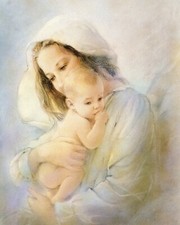 Catholic print picture - MADONNA & CHILD 10 - 8
