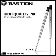 BASTION PENS GEL INK REFILL REPLACEMENT CARTRIDGE Bolt Action Pen Fine Black 2X picture