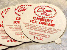 10 VTG Cabarrus Ideal Ice Cream Lids for 3 oz Paper Cups 2.75