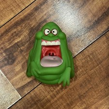 Rare VTG 1988 Slimer The Real Ghostbusters Green Rubber Coin Bank Holder 4.5