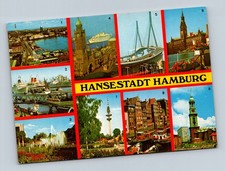 Germany Hamburg 1970s Multi-view of Hamburg City Landmarks - Postcard picture