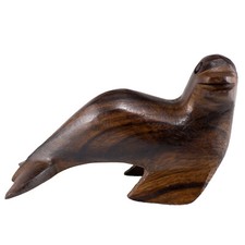Hand Carved Wood Wooden Ironwood Seal Figurine 3