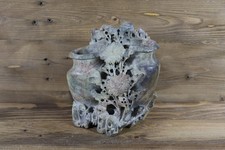 Vintage Chinese Carved Soapstone Double Vase With Flowers and Leaves 6. 5
