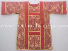 Spanish Dalmatic Metallic Red vestment with Deacon's stole & maniple ,chasuble picture