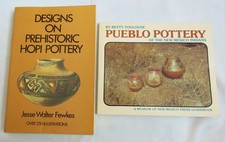 2 Indian Reference Books Designs On Prehistoric Hopi Pottery & Pueblo Ceramics picture