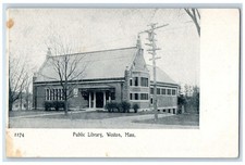 c1905 Public Library Building Panoramic View Weston Massachusetts MA Postcard picture