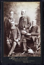 Alfred Pettitt, Portrait of 4 x Men, Original Albumen Print Cabinet Card picture