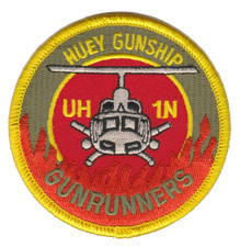 MARINE CORPS HMLA-269 GUNRUNNERS UH 1N HUEY GUNSHIP EMBROIDERED JACKET PATCH picture