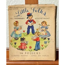 Vintage American Greetings Little Folks Get Well Card Set, Nursery Rhyme Cards picture