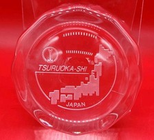Tsuruoka Shi Yamagata Glass Paperweight Vintage Souvenir City Japan 鶴岡市 日本 picture