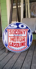 Socony Motor Gasoline Porcelain Sign picture