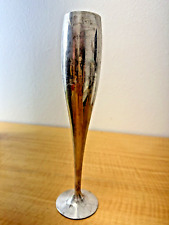 Nambe X 6112 Metal Champagne Flute 9” 1994 Barware Wedding Toast picture